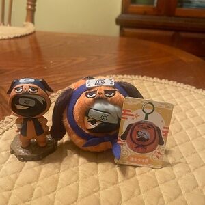 Kakashi Pajamas Figure + Plush Keychain Bundle –Anime Collectible